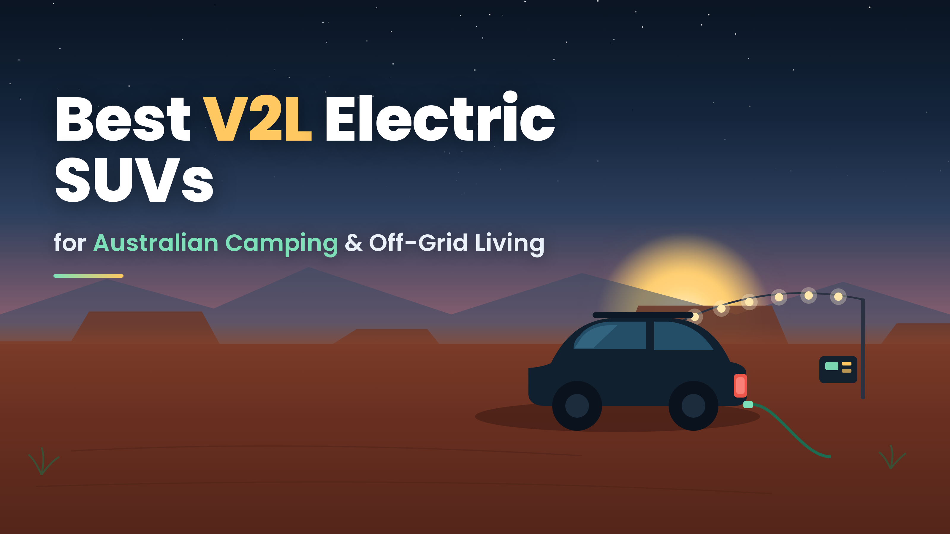 Best V2L Electric SUVs for Australian Camping & Off-Grid Living