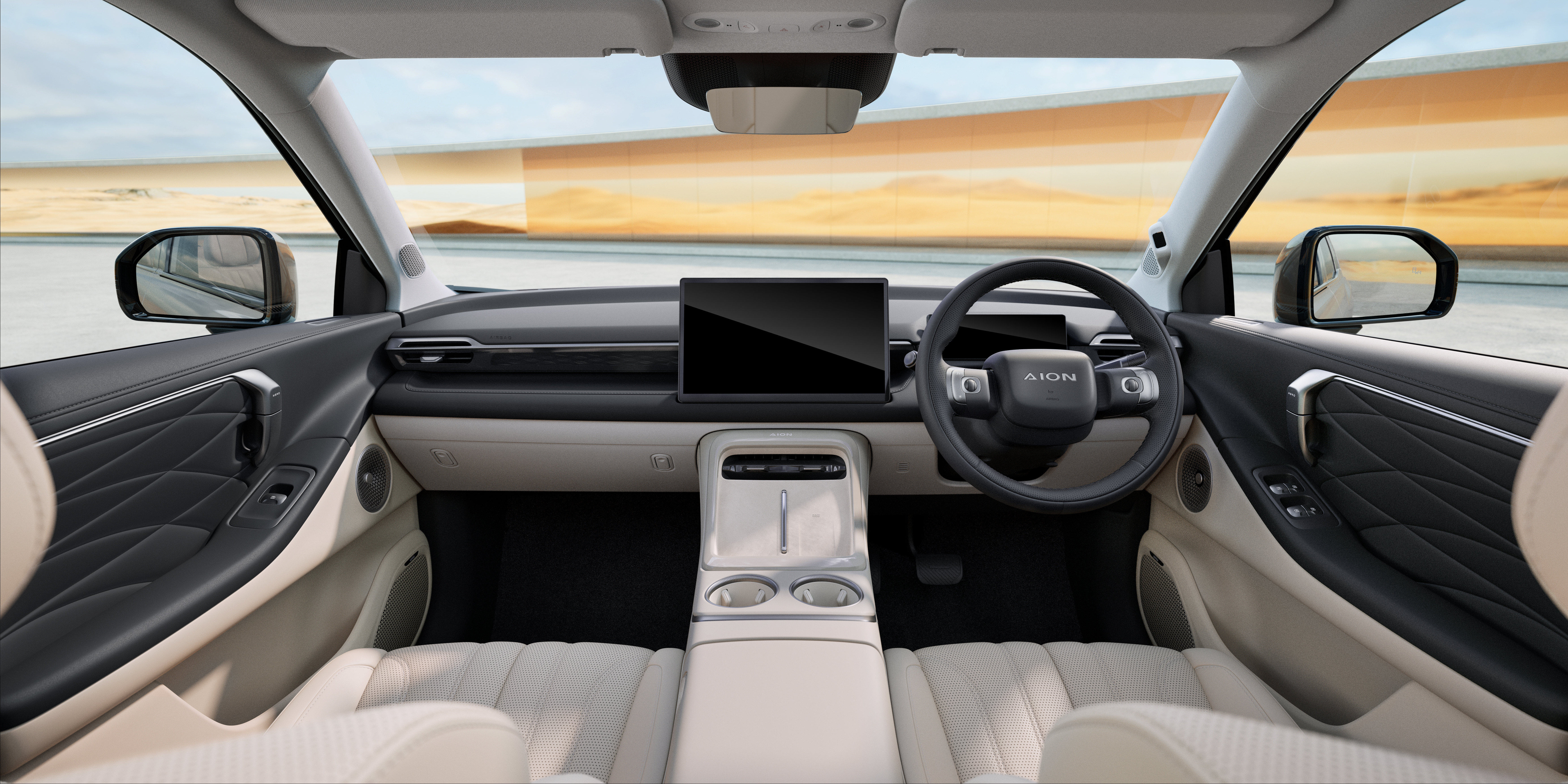 The console hub of an GAC AION V