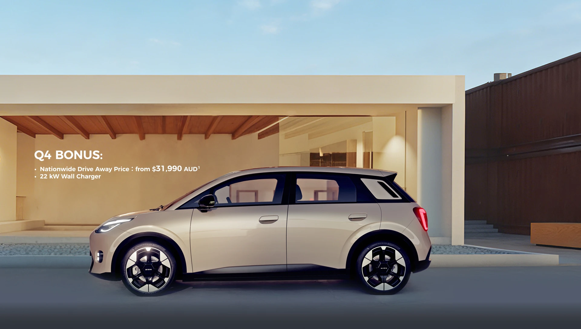Q4 BONUS: Nationwide Drive Away Price：from $31,990 AUD 22 kW Wall Charger