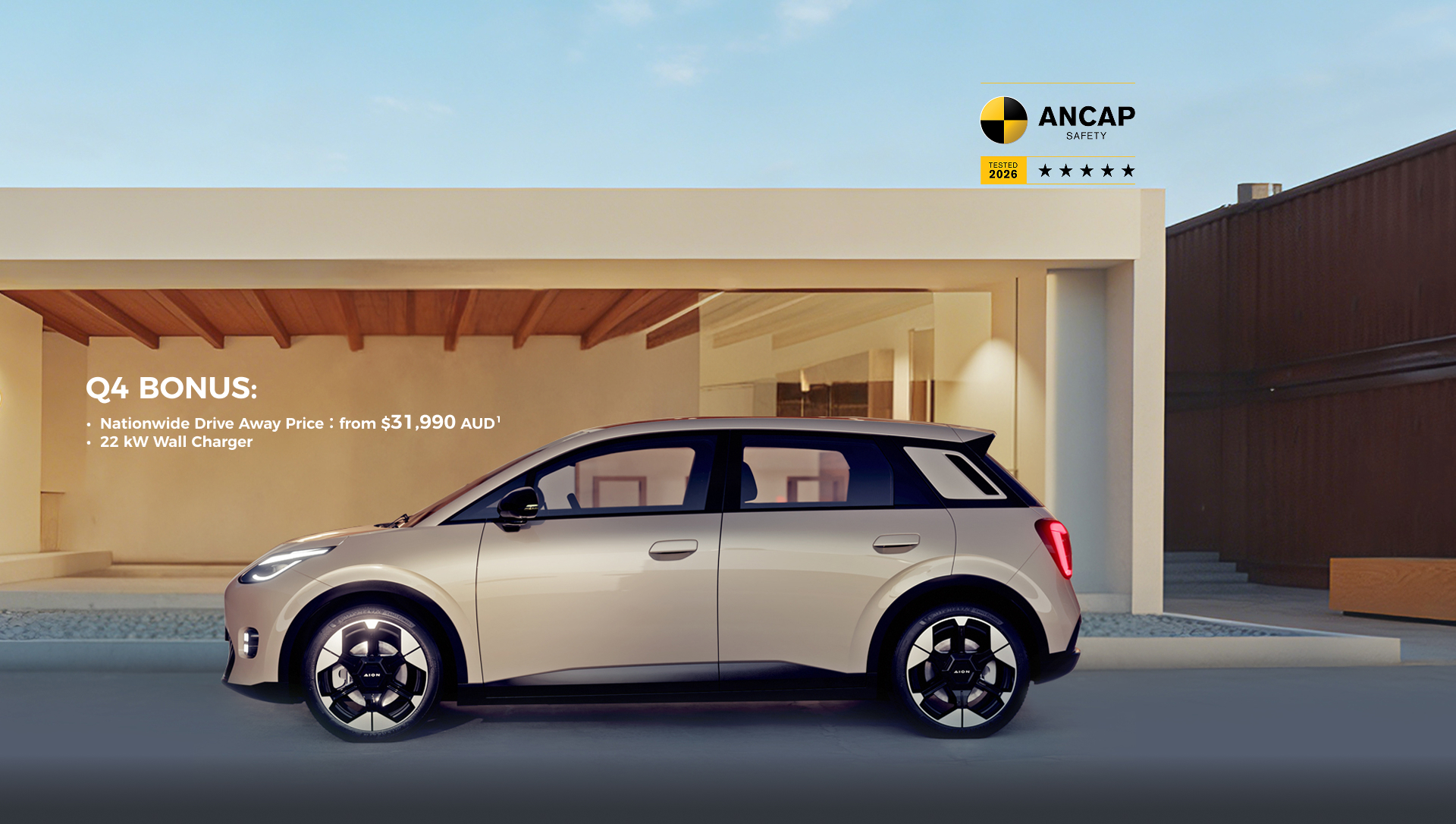 Q4 BONUS: Nationwide Drive Away Price：from $31,990 AUD 22 kW Wall Charger