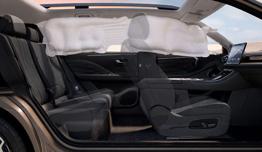 7 Airbags répartis dans tout l'habitacle