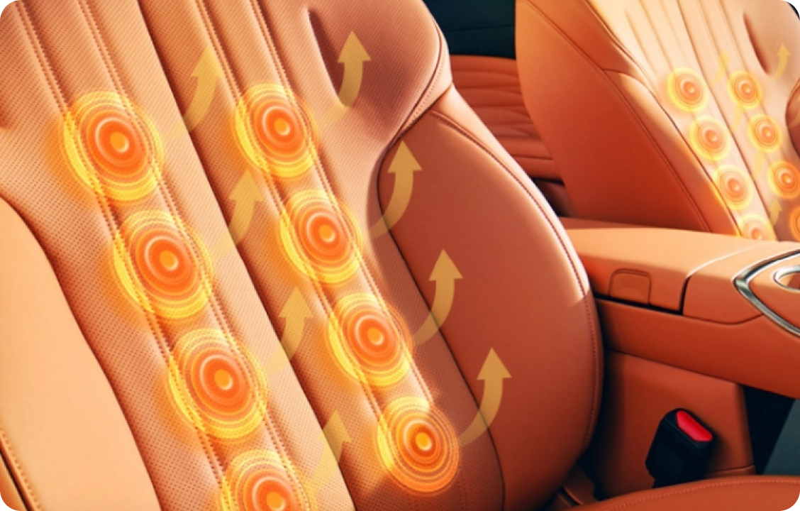 Bancos Dianteiros com 8 Pontos de Massagem